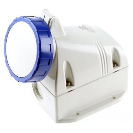 Scame Průmyslový napájecí konektor, řada: OPTIMA-TOP, IP66, IP67, Nástěnná barva Modrá, 32A 2P+PE, 230V