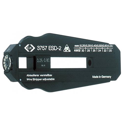 C.K T3757ESD 2 ESD kleště pro odizolování Vhodné pro odizolovací kleště PVC vodiče , PTFE vodiče 0.25 do 0.8 mm PVC Vhodné pro značku (kleště) C.k