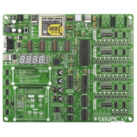 MikroElektronika Vyhodnocovací deska, PIC18F45K22, MCU MIKROE-798, Mikrokontrolér, EasyPIC V7, Vývojová deska