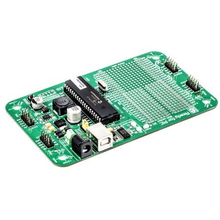 MikroElektronika Vyhodnocovací deska, PIC18F45K22, MCU MIKROE-766, Mikrokontrolér, Připraveno pro PIC, Vývojová deska