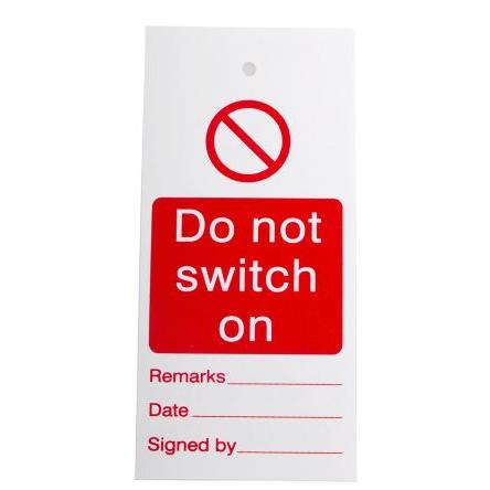 RS PRO Blokovací prvek, množství v balení: 1 V balení 'Do not switch on