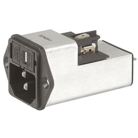 Schurter Konektor IEC 4A C14 Vnější, Šroubová svorka 5 x 20 mm, 250V ac, 50Hz, 60 Hz Rychlé připojení, 85 °C 12, -25 °C