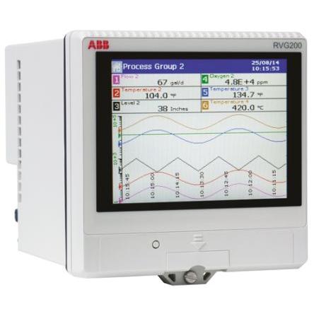 ABB Zapisovač 1, číslo modelu: RVG200, délka: 145 mm, Bezpapírové Proud, Milivolt, Odpor, Teplota, Napětí