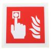 RS PRO Požární bezpečnostní značka, Vinyl, Červená, Bílá Fire Alarm Call Point Label No Samolepicí