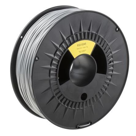 Vlákna pro 3D tiskárny, Stříbrná 1.75 mm 1 kg PLA RS PRO