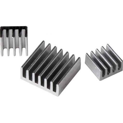 Joy-it RB-heatsink sada chldicích těles Vhodné pro (vývojové sady): Raspberry Pi®, Banana Pi stříbrná