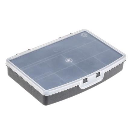 Přihrádková krabice 7 přihrádek Černá, Polypropylen 30 mm x 122mm x 175 mm RS PRO