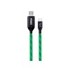 Kabel USB - Micro USB, svítící zelený 1m YENKEE YCU 231 GN