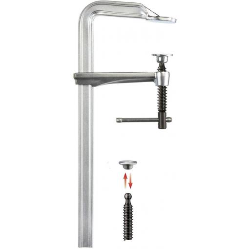 Celoocelová šroubová svěrka GZ-K 400/120 Bessey GZ40K Rozpětí (max.):400 mm Délka vyložení:120 mm