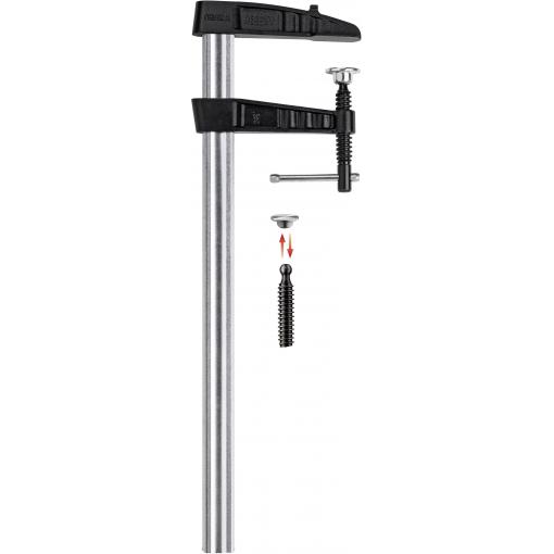 Šroubové ztužidlo z temperované litiny TGK-K 500/120 Bessey TGK50K Rozpětí (max.):500 mm Délka vyložení:120 mm