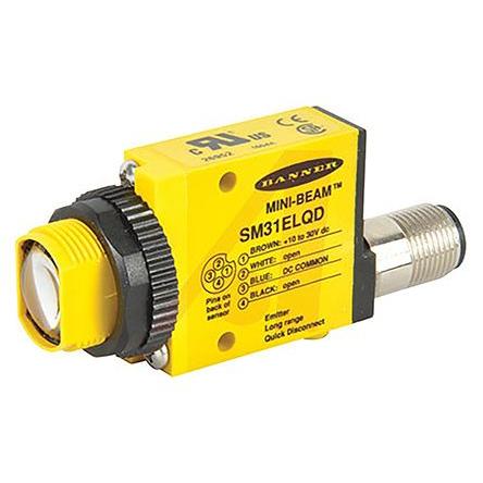 Banner Fotoelektrický snímač, řada: MINI-BEAM LED Blok Kabel, výstup: NPN/PNP Jednocestný IP67