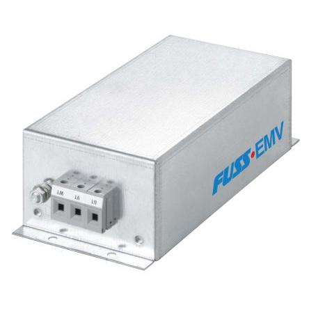 Filtr EMI, řada: 3F480, 528V ac, 50Hz, 60 Hz, Montáž do panelu, Šroubová, 50 A, počet fází: 3, 12 mA, FUSS-EMV, 2, 26 W,