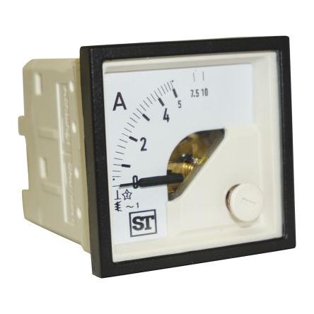 Analogový panelový ampérmetr EQ44-I1122N1CAW0ST, řada: Sigma 100 A, výška výřezu: 48 mm St., šířka výřezu: 48 mm,
