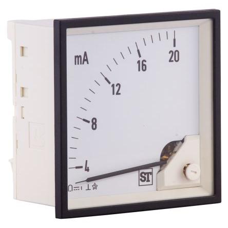 Analogový panelový ampérmetr PQ44-I42S2N1CAW0ST, řada: Sigma 100 A, výška výřezu: 48 mm DC, šířka výřezu: 48 mm