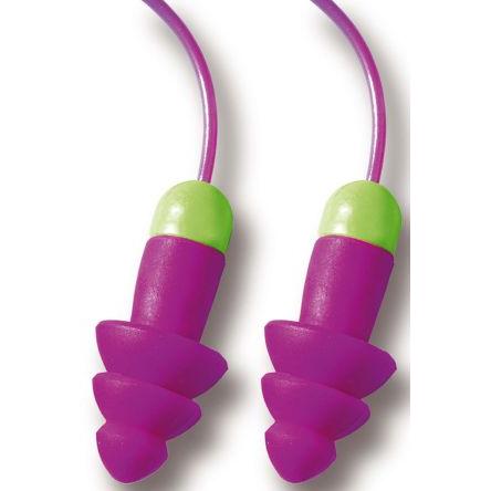 Moldex Ušní zátky, řada: Rockets Cord Opakovaně použitelné, Purpurová, Termoplastický elastomer 29 dB CE, EN 352-2 50
