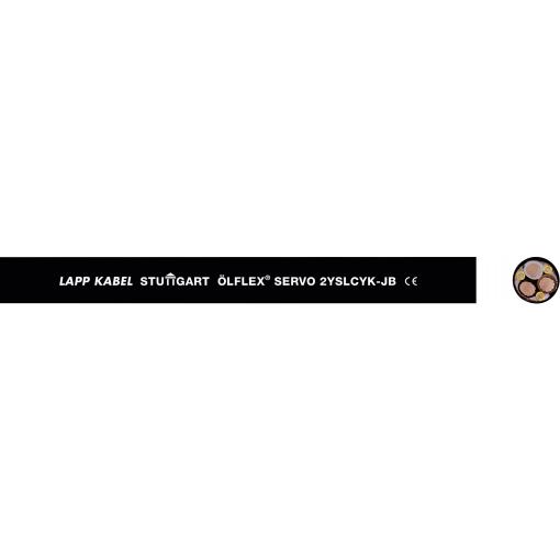 LAPP ÖLFLEX® SERVO 2YSLCY-JB 36441/50 servo kabel 3 x 4 mm² + 3 G 0.75 mm², 50 m, černá