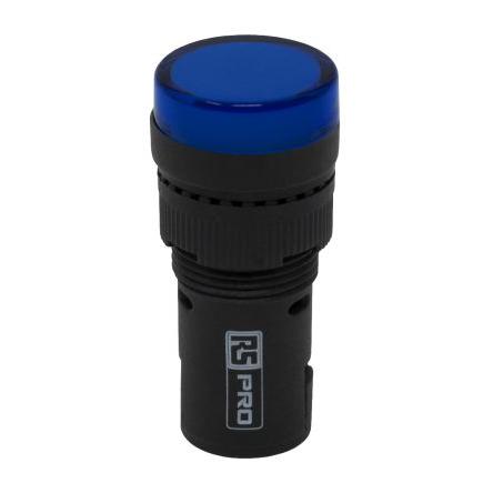 RS PRO Kontrolka, řada: RS PRO Montáž do panelu LED Modrá, průměr výřezu: 16 mm IP40 Kulatý 230V ac