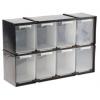 Skladovací jednotka se zásuvkami 8 Černá Plastové Průhledné zásuvky 208 mm x 325mm x 90 mm RS PRO