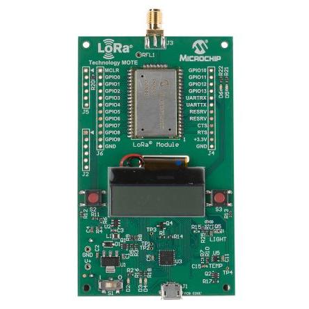 Komunikační a bezdrátový vývojový nástroj pro LoRa RN2483 LoRa LoRa Mote Microchip, klasifikace: Vývojová deska 915 MHz