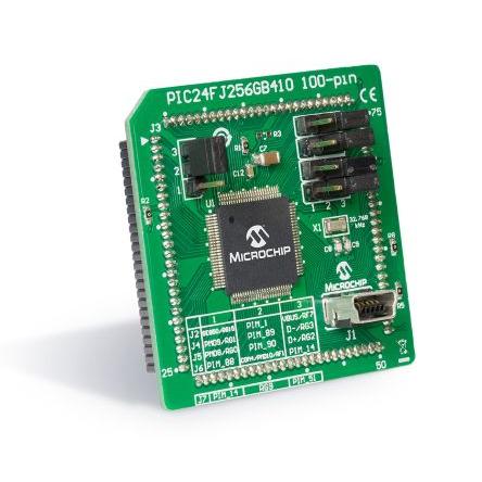 Microchip Vyhodnocovací deska, PIC24F, PIC, MCU MA240038, Mikrokontrolér, PIC, PIC24FJ256GB410 PIM, Modul