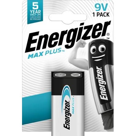 Baterie 9 V Energiser MAX PLUS Alkalické, Zinek-oxid manganičitý 6LR61 Energizer