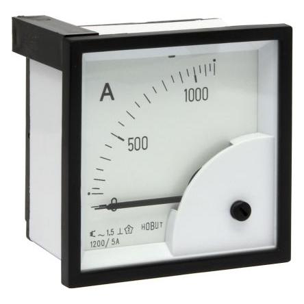 Analogový panelový ampérmetr D72SD5A/0-1200A 100 A AC/DC HOBUT