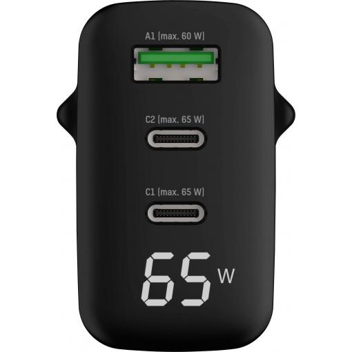 Ansmann HC365PD 65W USB nabíječka, 1x USB A , 2x USB-C®, 65 W, Dodávka energie, černá