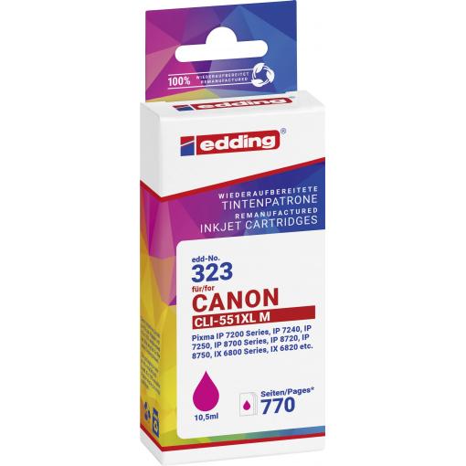 Edding Ink náhradní Canon CLI-551XL kompatibilní purppurová EDD-323 18-323-01