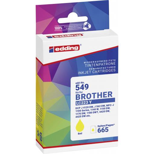 Edding Ink náhradní Brother LC-223Y kompatibilní žlutá EDD-549 18-549-01