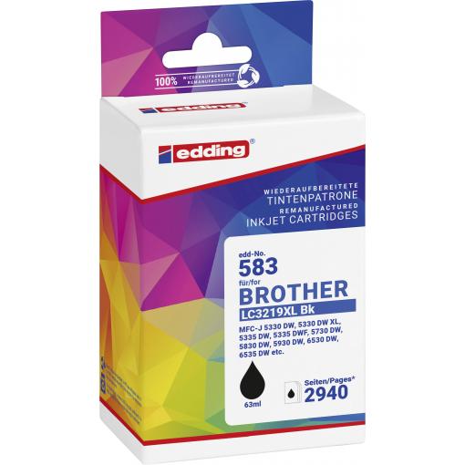 Edding Ink náhradní Brother LC-3219XLBK kompatibilní černá EDD-583 18-583-01