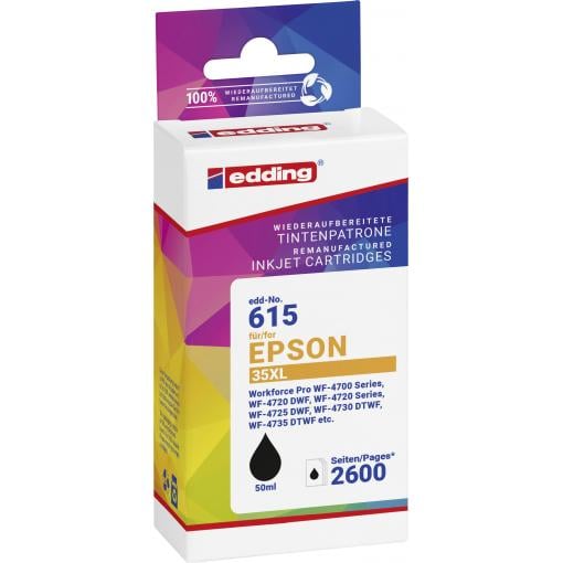 Edding Ink náhradní Epson T3591, 35XL kompatibilní černá EDD-615 18-615-01
