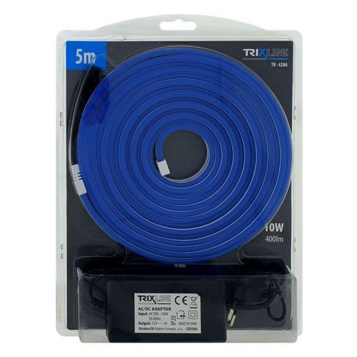 Flexibilní neonový LED pásek modrý 5 m, IP65, TRIXLINE TR-42NA