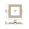 Podhledové LED světlo TRIXLINE 6 W, 118×118 mm, dřevo, vestavné