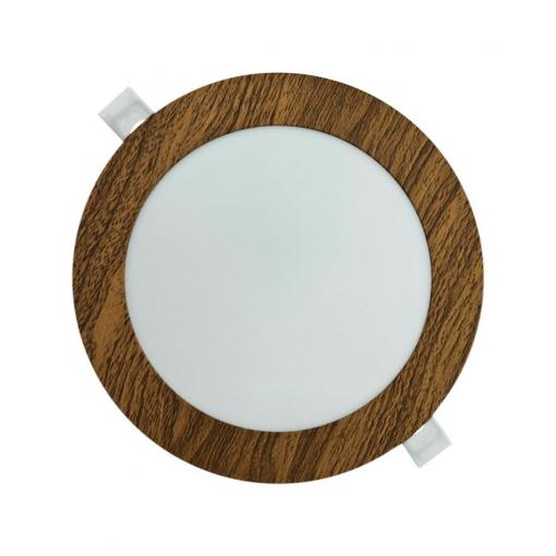 Podhledové LED světlo Trixline, 167 mm, 12 W, 4200 K, dekor dřevo