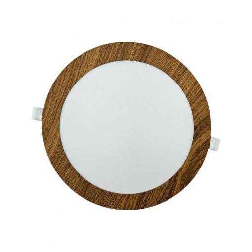 Podhledové LED svítidlo 220 mm, 12 W, 4200 K, dekor dřevo, Trixline