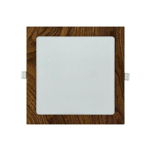 Podhledové LED světlo 18 W, 220×220 mm, dřevo, vestavné, TRIXLINE