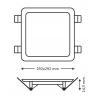 Podhledové LED svítidlo TRIXLINE 24 W, 292×292 mm, dřevo, vestavné
