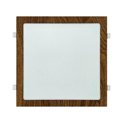 Podhledové LED svítidlo TRIXLINE 24 W, 292×292 mm, dřevo, vestavné