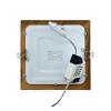 Podhledové LED světlo TRIXLINE 12 W, 168×168 mm, dřevo, vestavné