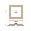 Podhledové LED světlo TRIXLINE 12 W, 168×168 mm, dřevo, vestavné
