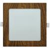 Podhledové LED světlo TRIXLINE 12 W, 168×168 mm, dřevo, vestavné