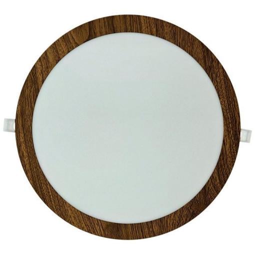 Podhledové LED svítidlo Trixline, 296 mm, 24 W, 4200 K, dekor dřevo
