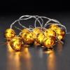 Solight LED vánoční řetěz rolničky, 10x LED, zlatá, 1,5m, 2x AA - 1V272