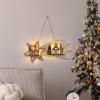 Solight LED vánoční kometa, 10x LED, dřevěná, 30cm - 1V278