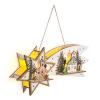 Solight LED vánoční kometa, 10x LED, dřevěná, 30cm - 1V278