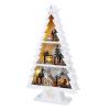 Solight LED dřevěný vánoční stromek s dekoracemi, 13x LED, bílá, 53cm, 2x AA - 1V283