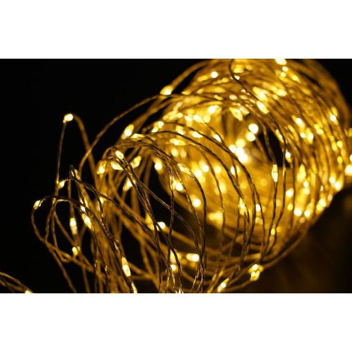 MODEE LED vánoční řetěz, 100 LED, 10m, přívod 3m, 8 funkcí, IP44, teplá bílá ML-C2007