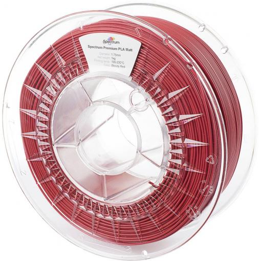 Spectrum Filaments 80240 PLA MATT vlákno pro 3D tiskárny PLA mat Matná 1.75 mm 1000 g Krvavě rudá, červená (matná) 1 ks