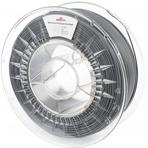 Spectrum Filaments 80238 PLA MATT vlákno pro 3D tiskárny PLA mat Matná 1.75 mm 1000 g tmavě šedá, tmavě šedá (matná) 1 ks