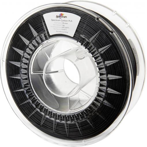 Spectrum Filaments 80466 PLA Carbon vlákno pro 3D tiskárny PLA-CF Vyztuženo uhlíkovými vlákny, Matná 1.75 mm 1000 g černá 1 ks